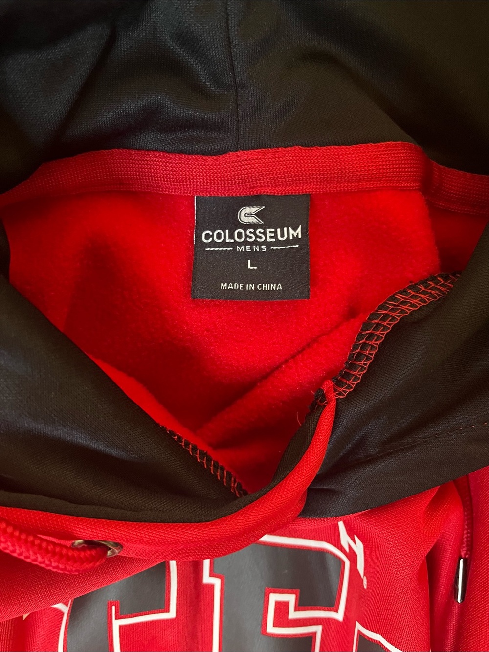 Colosseum Red Utah Utes Crewneck Hoodie Sweatshirt - Picture 3 of 7